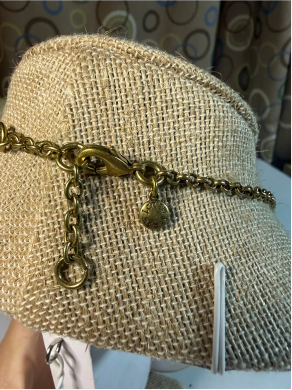 Vintage Y2K Retired Women's J.Crew One Size Gold & Pink Statement Necklace
